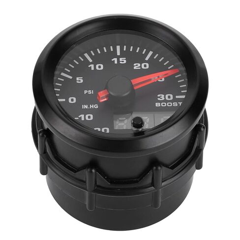 Turbo Boost Gauge, 52mm 2in 7 Colors LED Vacuum Pressure Meter 0-30 in.Hg 0-30PSI Universal Gauge Kit with Digital Display Pointer for All 12V Cars in Kuwait