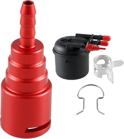 Fuel Filter Return Line Connector: Aluminum Alloy Fuel Drain Valve Compatible with Ford 6.7l Powerstroke Diesel 2017-2020 Replaces in Kuwait