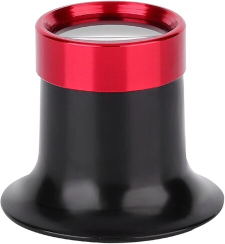 10X Magnifier Loupe, Lightweight Aluminum Alloy Durable Red Black Design, Watch Repair Magnifier, High Precision 10X Optical Lens for Watchmakers, Jewelers, Hobbyists, Electronics in Kuwait