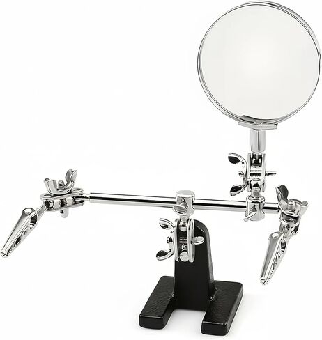 Magnifying Glass Vise with 360° Rotatable & Heavy-Duty Clamping System - Adjustable Angle Magnifier for Electronics Repair, Jewelry Making, Hobbyists, Precision Workbench (No Power Required) in Kuwait