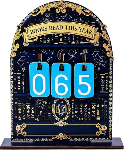 Books Read This Year Counter - Wooden Reading Tracker Sign for Bookshelf Decor, Personalized Bookish Gifts for Women & Book Lovers, Pink in Kuwait