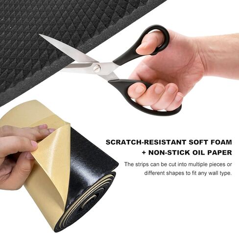 2 PCS Garage Wall Protector, 1/6" Thick Car Door Protector Anti-Collision Parking Aid Padding, Waterproof EVA Foam Pad Self Adhesive Garage Wall Guard for Car Door Protection in Kuwait