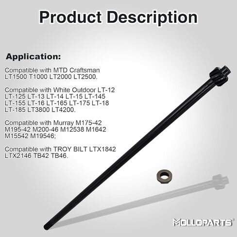 عمود قضيب التوجيه 21.9 بوصة 738-0919A متوافق مع MTD Craftsman LT1500 T1000 LT2000 LT2500 يستبدل 738-0919A 738-0919B 753-04517 738-0919 in Kuwait