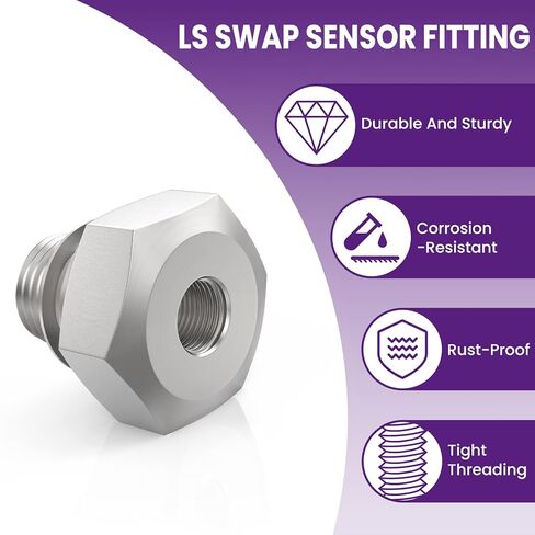 2 قطعة محول مستشعر ضغط الزيت، M16x1.5 إلى 1/8 بوصة NPT، LS Swap Sensor المناسب لمحركات سلسلة LS (LS1، LSX، LS3، 4.2L، 4.3L، 4.8L، 5.3L، 6.0L، 6.2L) in Kuwait