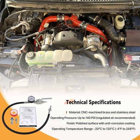 مجموعة خاصة لأداة اختبار الهواء بنظام زيت الضغط العالي IPR متوافقة مع محركات الديزل Ford 6.0L و7.3L Powerstroke، واختبار الهواء شديد التحمل لتشخيص تسرب HPOP in Kuwait