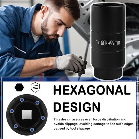 Oil Pressure Sensor Socket,High Strength 1 1/16 Socket 3/8" Drive or 1 1/8" Hex Wrench for Quick Disassembly Oil Sending Unit,Heavy-Duty Oil Pressure Switch Sockets in Kuwait