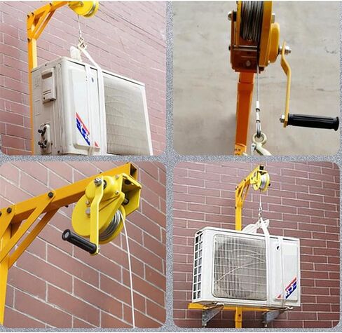 Install The Air Conditioner Outdoor Unit Crane Bracket + Winch, 3hp Hoisting Special Hanger Lift YOUSHENG in Kuwait