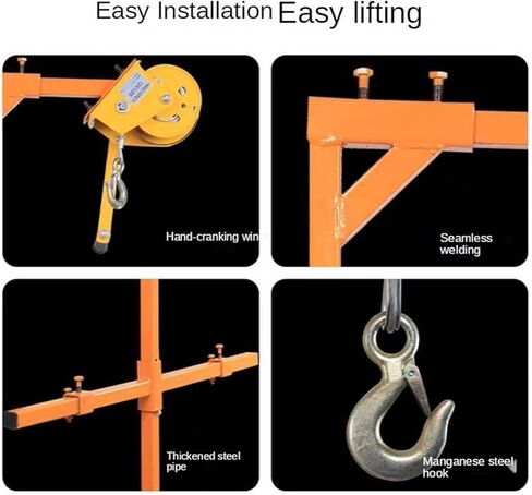 Install The Air Conditioner Outdoor Unit Crane Bracket + Winch, 3hp Hoisting Special Hanger Lift YOUSHENG in Kuwait