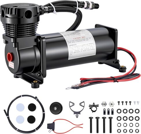 EVIL ENERGY 200PSI Air Horn Suspension Compressor for Car 12V Heavy Duty 1/4 NPT Onboard Air Ride Compressor for Train, Truck, Inflating Tires, Suspension Systems, Train Horn, DIY Pneumatic Tools in Kuwait