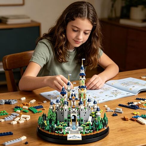 DOLBLOCK Castle Micro Building Blocks الهندسة المعمارية ومجموعة نموذج مجموعة DIY الألعاب المثالية الإبداعية 3D لغز 3600 جهاز كمبيوتر شخصى صغير الطوب الهدايا ل 14+ الفتيات البالغات والأطفال in Saudi Arabia