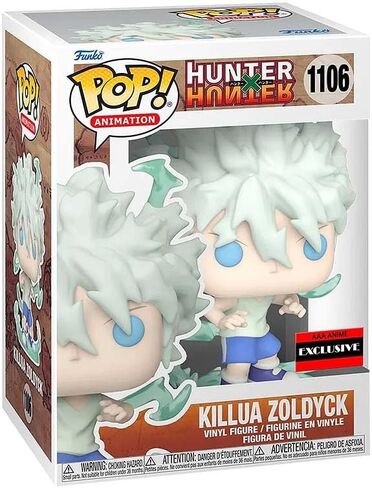 Epic Collectibles Pop Anime: Hunter X Hunter (HxH) - Killua Zoldyck Godspeed Exclusive Vinyl Figure Bundle with Compatible Funko Box Protector in Kuwait