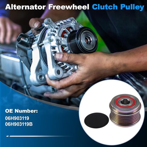 06H903119 Alternator Freewheel Clutch Pulley for Audi A5 Quattro 2.0L 2010-2017 for Audi Q5 2.0L 2011-2012 Overrunning Alternator Pulley Part 1 Set in Kuwait