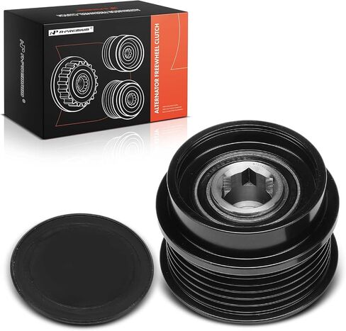 A-Premium Alternator Freewheel Clutch Pulley, 6 Grooves, Compatible with Jeep Grand Cherokee 2003, Wrangler 2003-2006, Liberty 2002-2006, TJ 2003/2005-2006 & Dodge Dakota 2003-2004, Clockwise in Kuwait