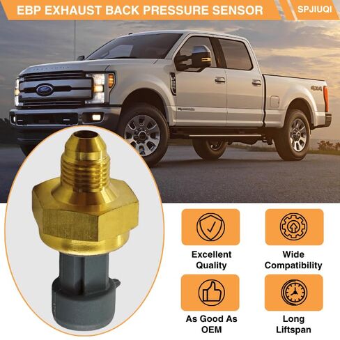 مستشعر EBP، 1846480C2، 8C34-9J460-AA، AP63423، مستشعر ضغط العادم الخلفي - متوافق مع 2008-2018 F-250، F-350، F-450، F-550 Super Duty، 2008-2010 Ford 6.4L Power Stroke، BC3Z9J460C in Kuwait