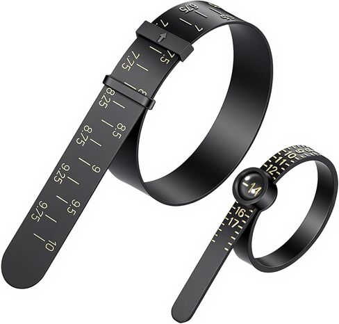 2PCS Wrist Sizer for Bracelets Bracelet Sizer and Ring Measuring Tool Universal Finger Measure for Ring Size Wrist and Bangle Sizing Measure Tool Guage Jewelry Measurer for Women Men, Inch Scale in Kuwait