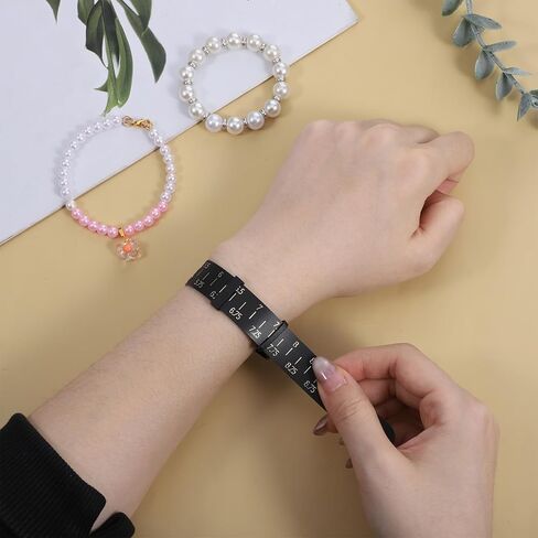 2PCS Wrist Sizer for Bracelets Bracelet Sizer and Ring Measuring Tool Universal Finger Measure for Ring Size Wrist and Bangle Sizing Measure Tool Guage Jewelry Measurer for Women Men, Inch Scale in Kuwait
