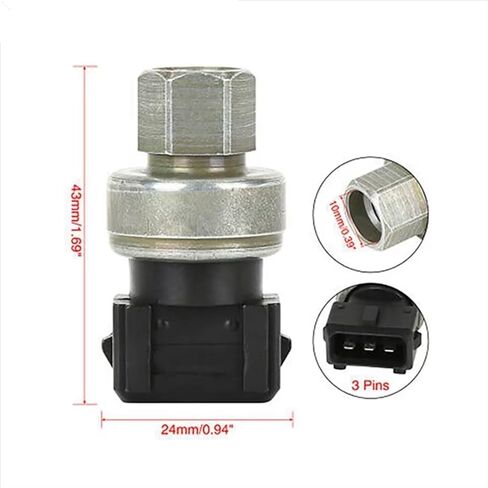 AC Pressure Sensor Switch Compatible with Volvo for S40 S60 XC60 V60 2004-2018 1.9L 2.4L 2.5L 31292004 A/C Pressure Transducer Air Condition Sensor LR086926 in Kuwait