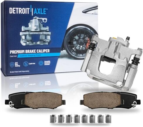Detroit Axle - Rear Brake Kit for Dodge Nitro Jeep Liberty Wrangler JK, Disc Brake Caliper Ceramic Brake Pads Replacement in Kuwait