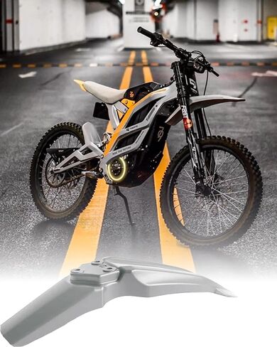 79BIKE حاجز أمامي عالمي للدراجات النارية، واقي الطين للدراجة الترابية العالمية لـ KTM CRF YZ KX، غطاء طين أمامي عالي المرونة مضاد للتصادم، واقي معزز للطرق الوعرة لموتوكروس إندورو سوبرموتو (فضي) in Kuwait