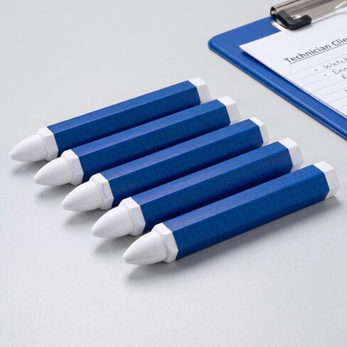 5pcs White Tire Marking Crayons, 3.94 x 0.59 Inches Industrial Tire Marker, Multifunctional Wax Crayon Sticks for Marking on Wet Dry Leather Fabric Wood Rubber in Kuwait