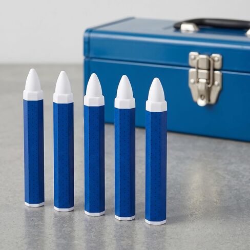 5pcs White Tire Marking Crayons, Tire Marker Chalk Industrial Wax Crayon Sticks for Rubber, Waterproof Lumber Crayon for Construction Wood Metal Stone in Kuwait
