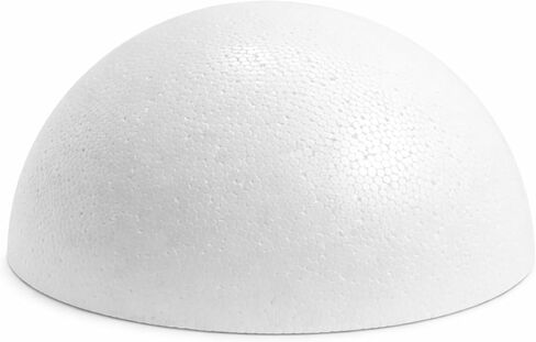 12" Foam Half Sphere – Made in the USA Smooth White Polystyrene Hemisphere for DIY Crafts, Floral Arrangements & School Projects – High Density, Pack of 1 in Kuwait