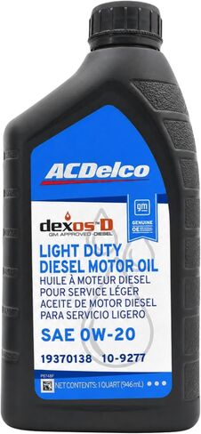 مجموعة زيت محرك الديزل ACDelco dexosD SAE 0W-20 للخدمة الخفيفة مع فلتر زيت ACDelco PF66A لمحركات الديزل Duramax سعة 3.0 لتر | 8 عناصر: 7 من 10-9277 (19370138) + 1 من PF66A (19458926) in Kuwait