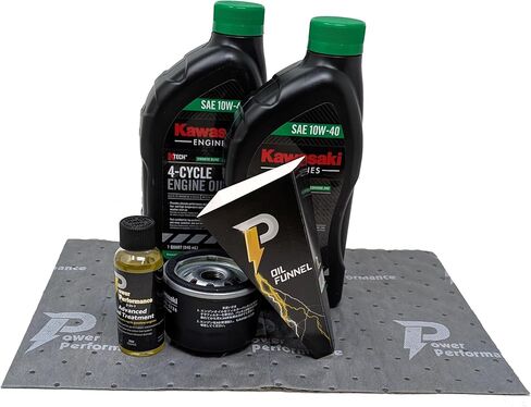مجموعة تغيير الزيت 10W-40 من Power Performance لـ Kawasaki 49065-0721 (0736) ومعالجة الوقود in Kuwait