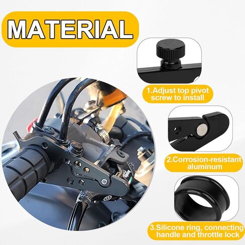 PSLER Motorcycle Cruise Control Throttle Lock - Throttle Cruise Control for Motorcycle Throttle Universal Motorcycle Throttle Lock Cruise Control Motorcycle Cruise Assist Throttle Aluminum Clamp 2PCS in Kuwait