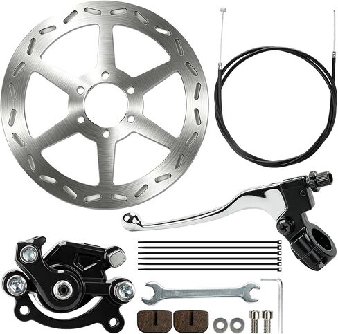 BLACK Rear Brake Caliper and Mini Bike Brake Lever 180mm Disc Brake Rotor for Coleman CT100U CC100X Baja DB30 Motovox MBX11 MBX10 MMB80 MMB105 79cc 97cc 100cc Powersports Parts in Kuwait