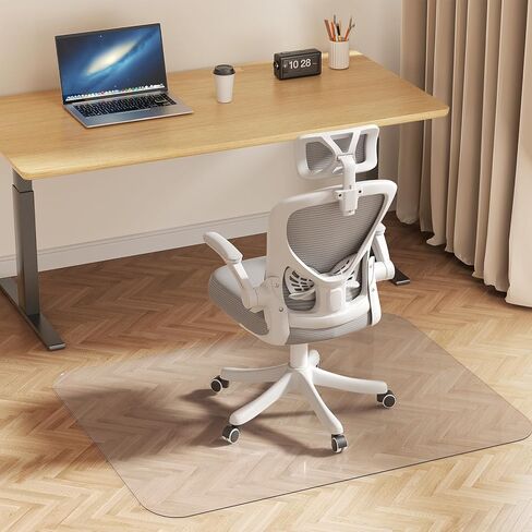 Delamu Office Chair Mat for Hardwood Floor, 30"×48" Office Computer Desk Chair Mat, Clear PVC Heavy Duty Floor Protector Mats for Rolling Chairs, Only for Hard Floor (30"×48" Rectangular) in Kuwait