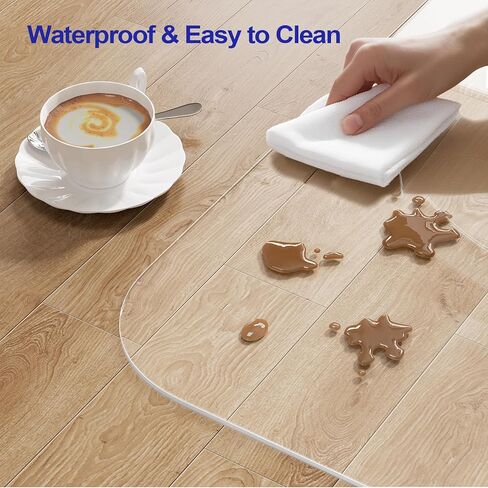 Delamu Office Chair Mat for Hardwood Floor, 30"×48" Office Computer Desk Chair Mat, Clear PVC Heavy Duty Floor Protector Mats for Rolling Chairs, Only for Hard Floor (30"×48" Rectangular) in Kuwait