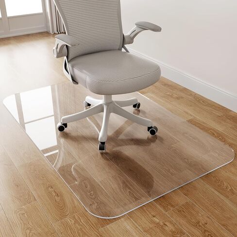 Delamu Office Chair Mat for Hardwood Floor, 30"×48" Office Computer Desk Chair Mat, Clear PVC Heavy Duty Floor Protector Mats for Rolling Chairs, Only for Hard Floor (30"×48" Rectangular) in Kuwait