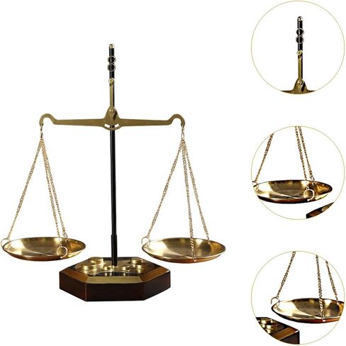 Libra Scale Tray Justice Scale Display Stand Iron Balance Scale Organizer Jewelry Storage Centerpiece Suitable for Graduation Study Room Home, 38cmx41.2cm in Kuwait