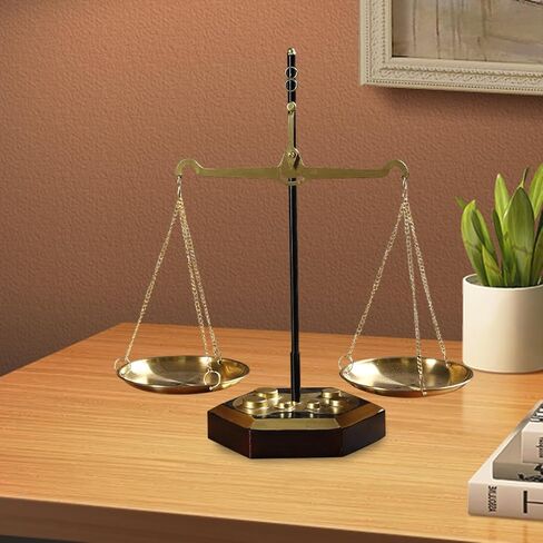 Libra Scale Tray Justice Scale Display Stand Iron Balance Scale Organizer Jewelry Storage Centerpiece Suitable for Graduation Study Room Home, 38cmx41.2cm in Kuwait