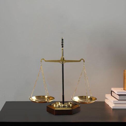 Libra Scale Tray Justice Scale Display Stand Iron Balance Scale Organizer Jewelry Storage Centerpiece Suitable for Graduation Study Room Home, 38cmx41.2cm in Kuwait