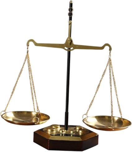 Libra Scale Tray Justice Scale Display Stand Iron Balance Scale Organizer Jewelry Storage Centerpiece Suitable for Graduation Study Room Home, 38cmx41.2cm in Kuwait