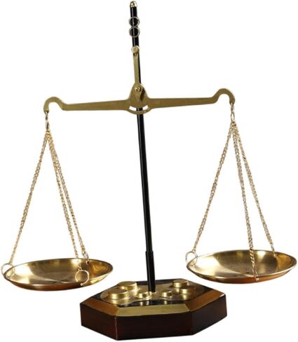 Libra Scale Tray Justice Scale Display Stand Iron Balance Scale Organizer Jewelry Storage Centerpiece Suitable for Graduation Study Room Home, 38cmx41.2cm in Kuwait