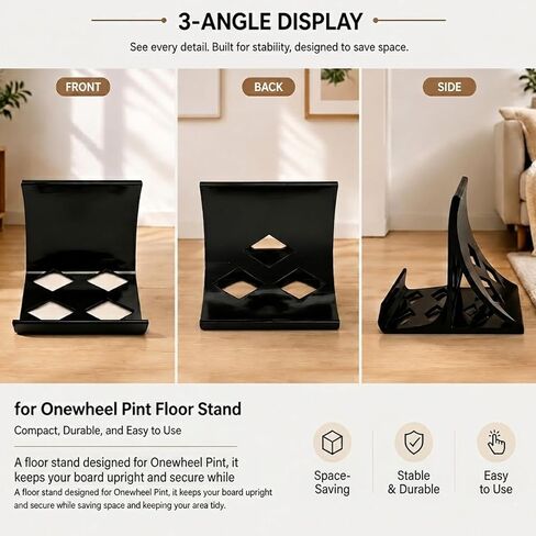 Electric Board Floor Stand Holder Compatible with Onewheel Pint/Pint S/Pint X,- Stable Storage Rack for Home Display & Charging Setup,Black in Kuwait