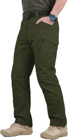 Men's Work Cargo Pants Tactical Hiking Casual Water Resistant Ripstop Trousers for Outdoor with 6 Pockets(No Belt) in Saudi Arabia