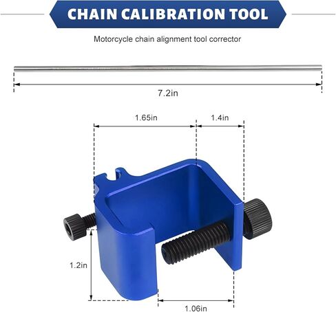 Chain Alignment Tool for Motorcycle, 08-0048 Quick Accurate Motorcycle Chain Adjusting Tools, Aluminum Alloy Sprocket Alignment Tool Universal for ATV Scooter Dirt Bike (Blue) in Kuwait