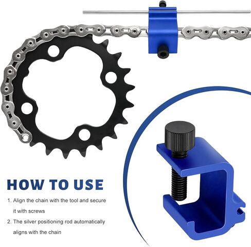 Chain Alignment Tool for Motorcycle, 08-0048 Quick Accurate Motorcycle Chain Adjusting Tools, Aluminum Alloy Sprocket Alignment Tool Universal for ATV Scooter Dirt Bike (Blue) in Kuwait