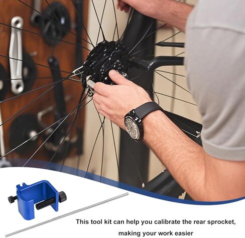 Chain Alignment Tool for Motorcycle, 08-0048 Quick Accurate Motorcycle Chain Adjusting Tools, Aluminum Alloy Sprocket Alignment Tool Universal for ATV Scooter Dirt Bike (Blue) in Kuwait