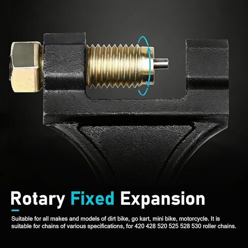 Chain Breaker Tool for 420-530 Roller Chain, Heavy-duty Alloy Strand Splitter, Master Link Rivet Remover with Grip, for Motorcycles ATVs Dirt Bikes Scooters Go Karts Pit Bikes (Black) in Kuwait