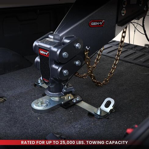 GEN-Y Hitch GoosePuck GEN II Main Assembly - 5" Offset - 25K Overall Towing - with Safety Chain Anchors Incorporated - Compatible with Ford 2017 to Current in Kuwait