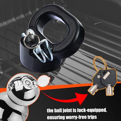38K Anti-Theft Lock Gooseneck Hitch Kit for Ram 2500, Ram 3500 2013-2024 Puck System, Lockable 2-5/16’‘ Gooseneck Ball, Triple-Ball Retention, 2pcs Safety Chain Anchors, Upgraded Version of 60638 in Kuwait