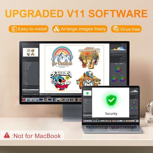 طابعة PLK A4 DTF مع رأس طباعة XP600، وحدة تغذية الورق واللفائف، قاطعة أفلام مدمجة، ترقية آلة الطابعة L8058 DTF مع نظام تحريك الحبر الأبيض، نقل 100% للطباعة بنفسك مع حزمة الفرن in Kuwait