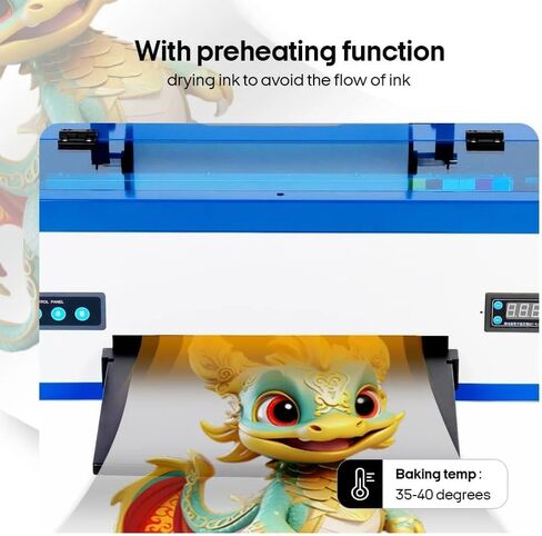 PUNEHOD A3 R1390 DTF Printer, Direct to Film Machine, White Ink Circulation System, Roller and Sheets Feeder, Compatible with Multiple Materials, Custom Clothing Printing (13" Width Printer) in Kuwait