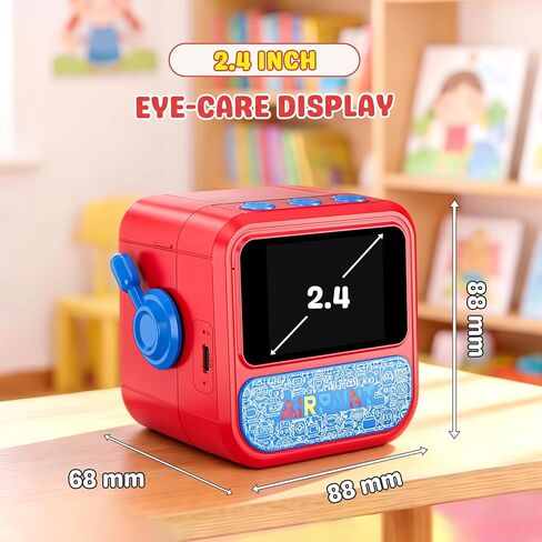 Sticker Printer AI Box Toy for Kids, HD AI Voice Story Printer, Portable Thermal Printer with 2.4inch Display, 6 Modes, Cancel Function for Home, Office, Study & DIY Projects, 6 Rolls Paper Included in Kuwait