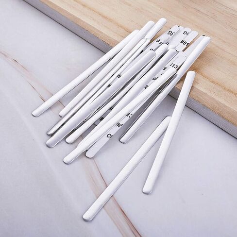 Elecrelive 50pcs Aluminum Strips Straps 8.5cm/3.34'' Nose Bridge Strip Nose Bridge Bracket DIY Wire for Mask Handmade Nose Clips Making Sewing and Crafting in Saudi Arabia